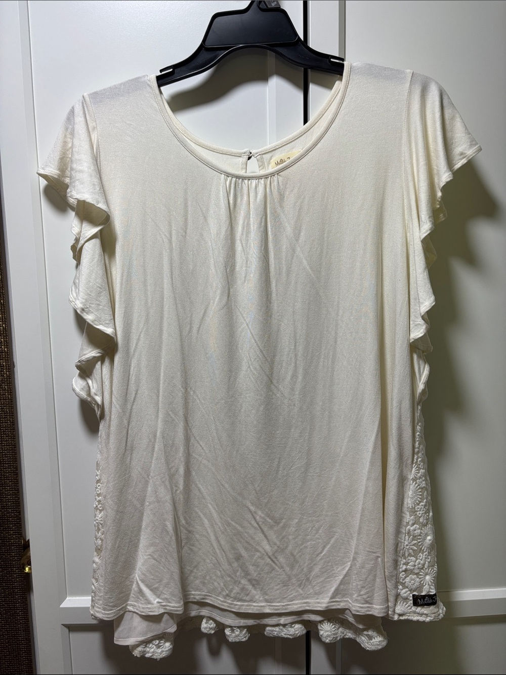 Ivory Flutter Sleeve Women's Top